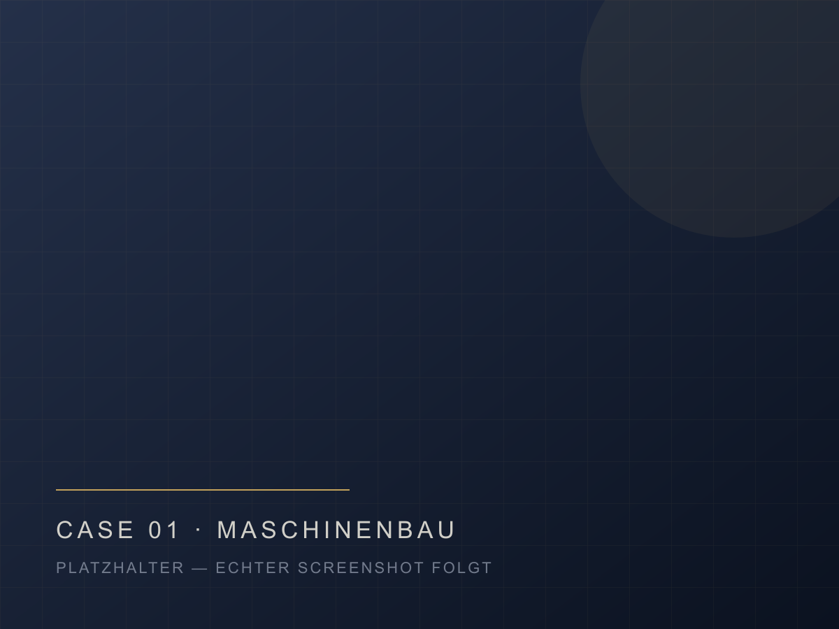 Vorschau des Webprojekts für Maschinenbau Henning GmbH (Platzhalter)