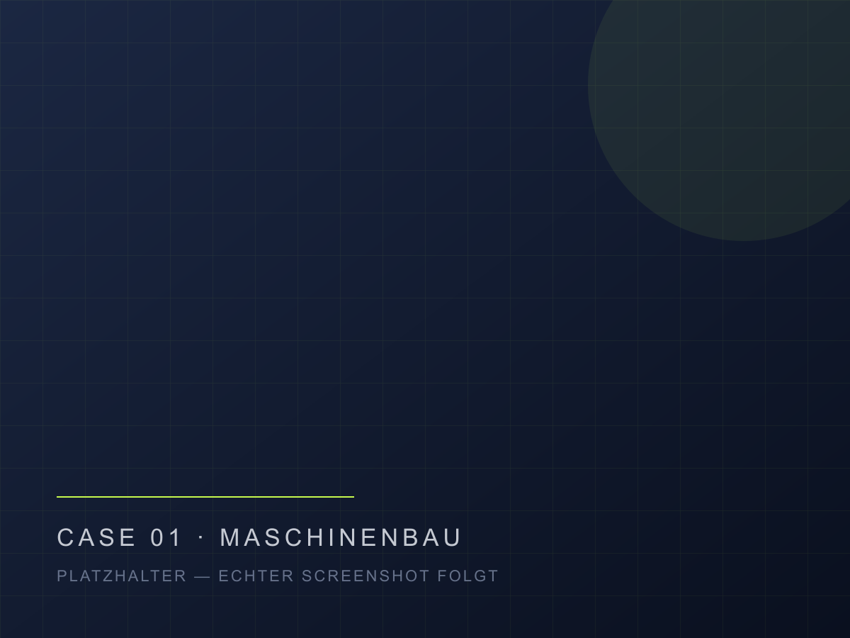 Vorschau des Webprojekts für Maschinenbau Henning GmbH (Platzhalter)
